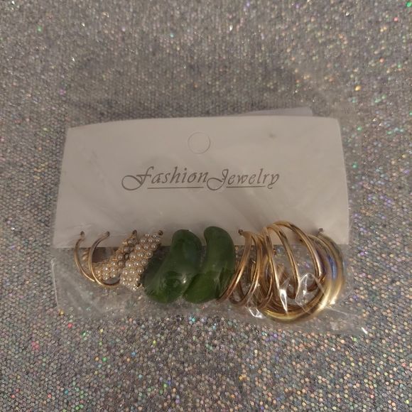 Bohemian Hoops Set -5 Pairs of Fashion Earrings - Picture 6 of 8